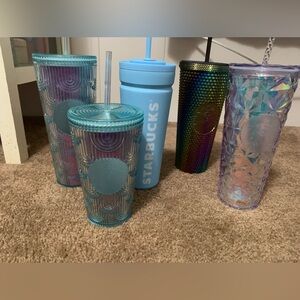 Five Starbucks tumblers bundle